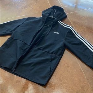 BLACK ADIDAS JACKET MEDIUM